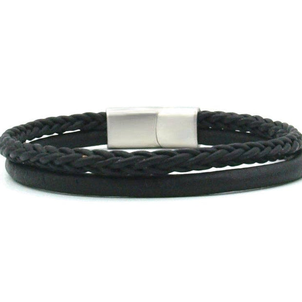 Bracelet homme Semarang mix noir - 4 mm: L- 19 cm
