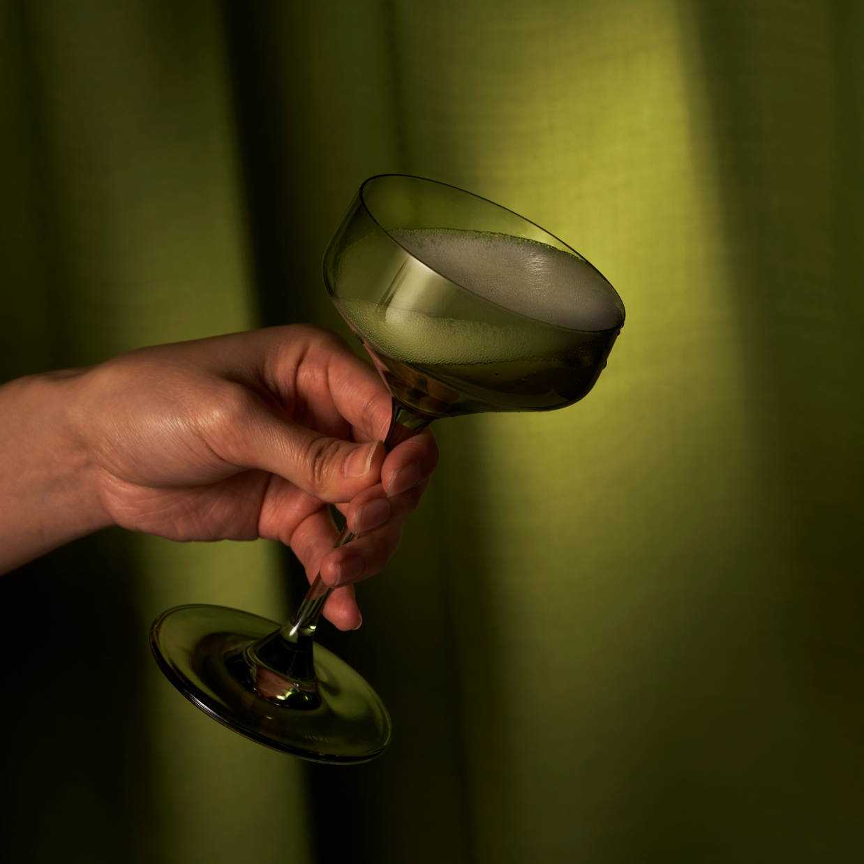 Coupes en Cristal Européennes - Sauge - Lot de 2