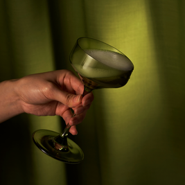 Coupes en Cristal Européennes - Sauge - Lot de 2