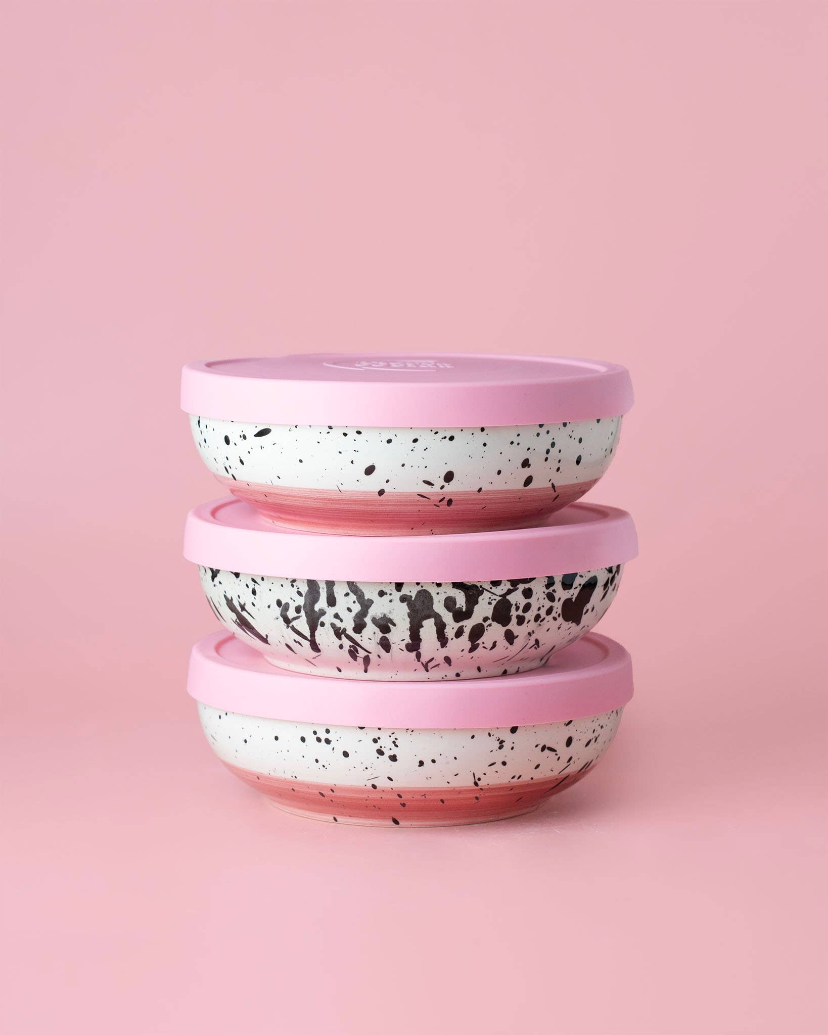 Couvercles en silicone réutilisables sans BPA / 2 tailles: Rose / Moyen