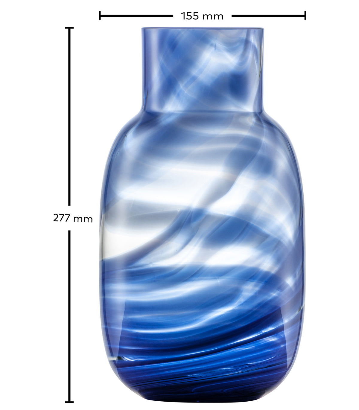 VASE verre bleu 27.7cm  - Zwiesel
