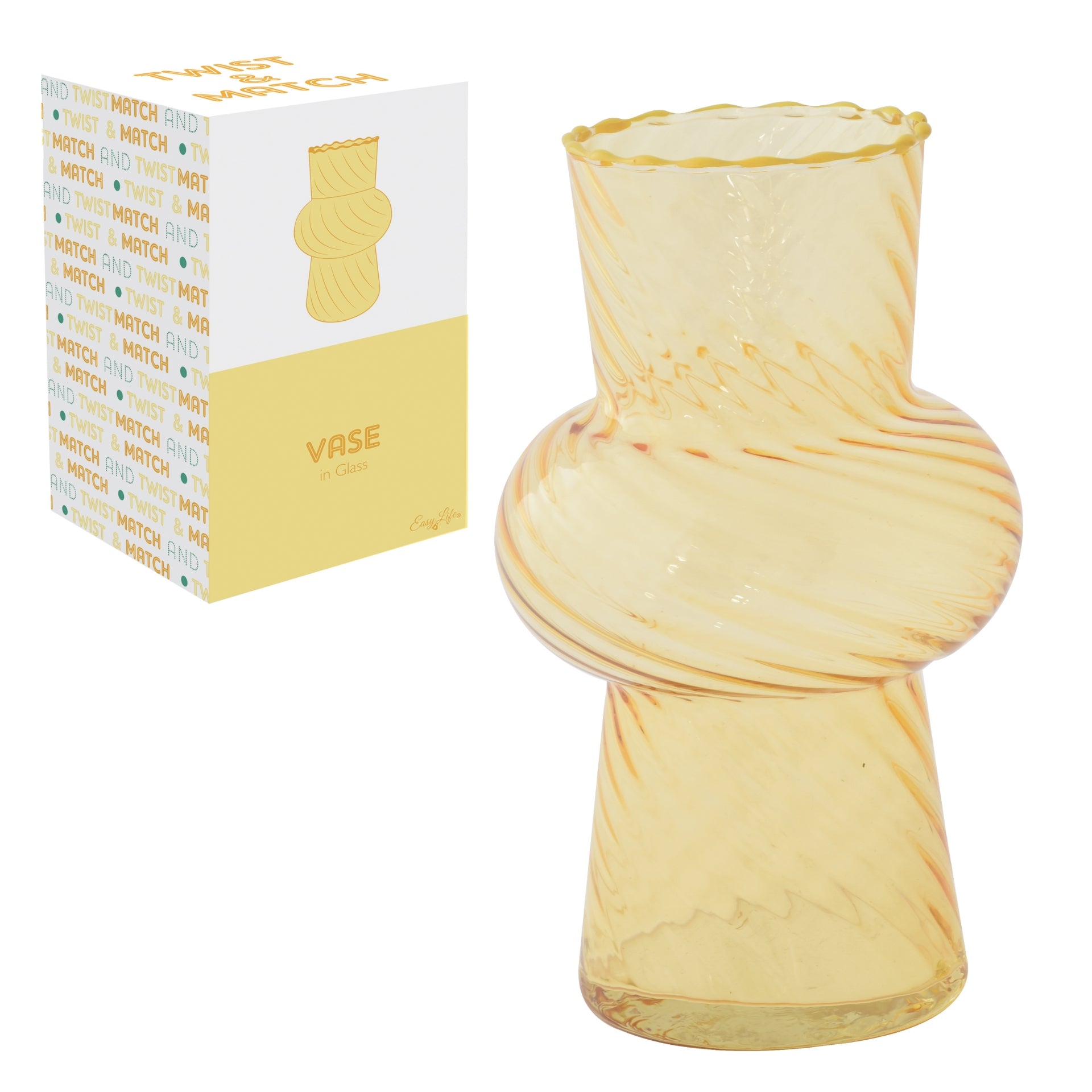 Vase Twist & Match Jaune