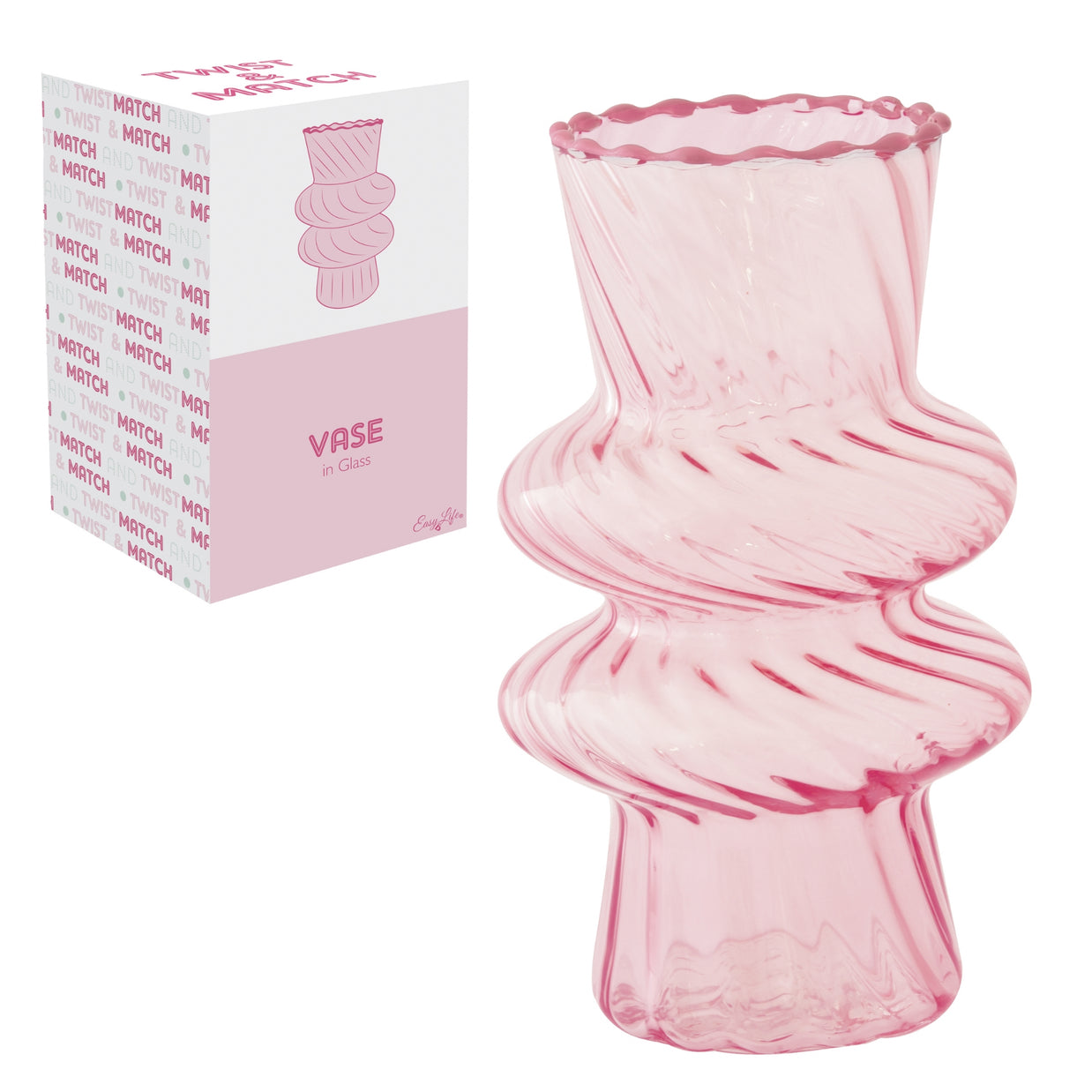 Vase Twist &Match rose