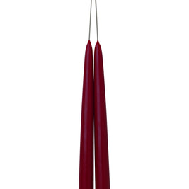 Bougie Conique 24 cm Set de 2 pces Rouge foncé, Ihr