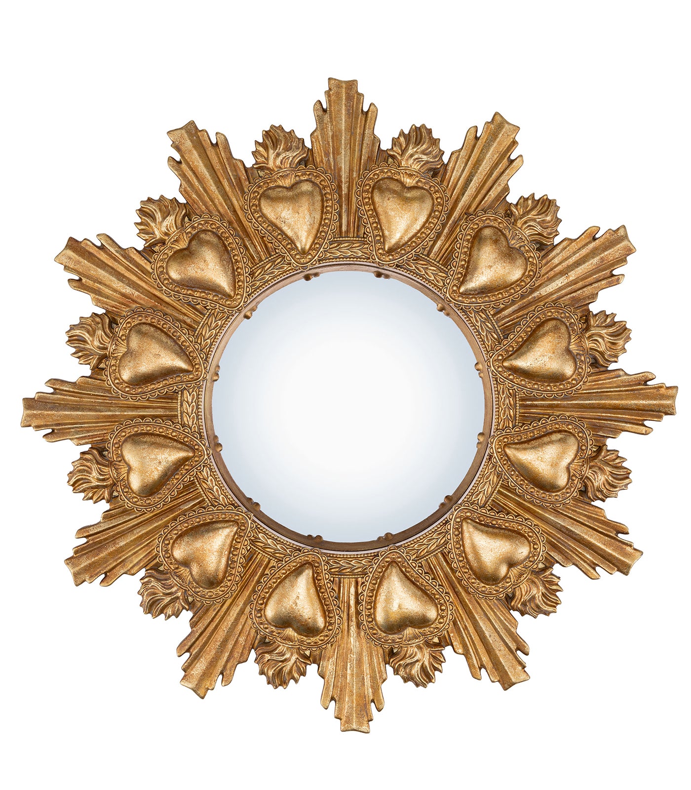 Miroir rond coeurs