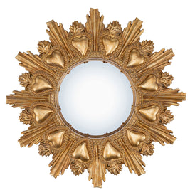 Miroir rond coeurs