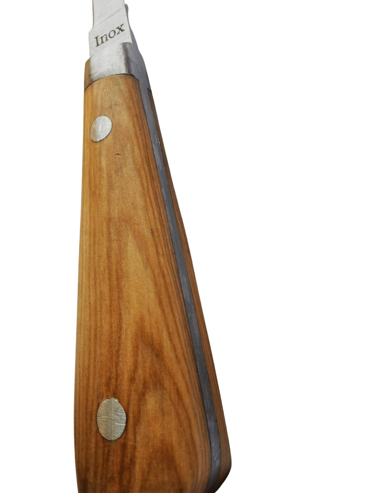 Lancette à huîtres avec manche en bois d'olivier résistante