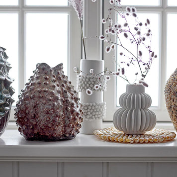 Barrit Vase, Blanc, Grès