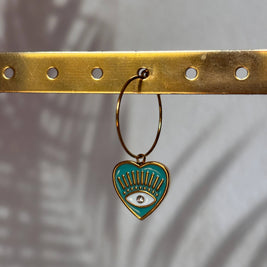 Mix and Match – Boucles d'oreilles simples avec pendentif: Poisson rouge - liberté