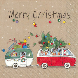 Serviettes Christmas Camping