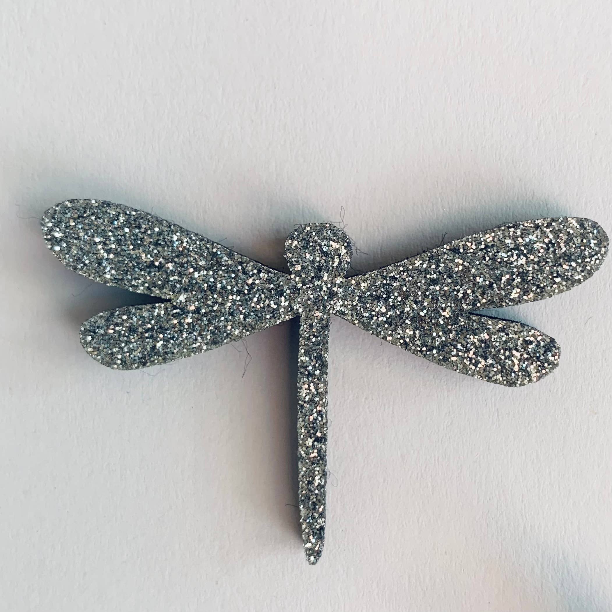 Pin's en paillettes - Libellule: Doré