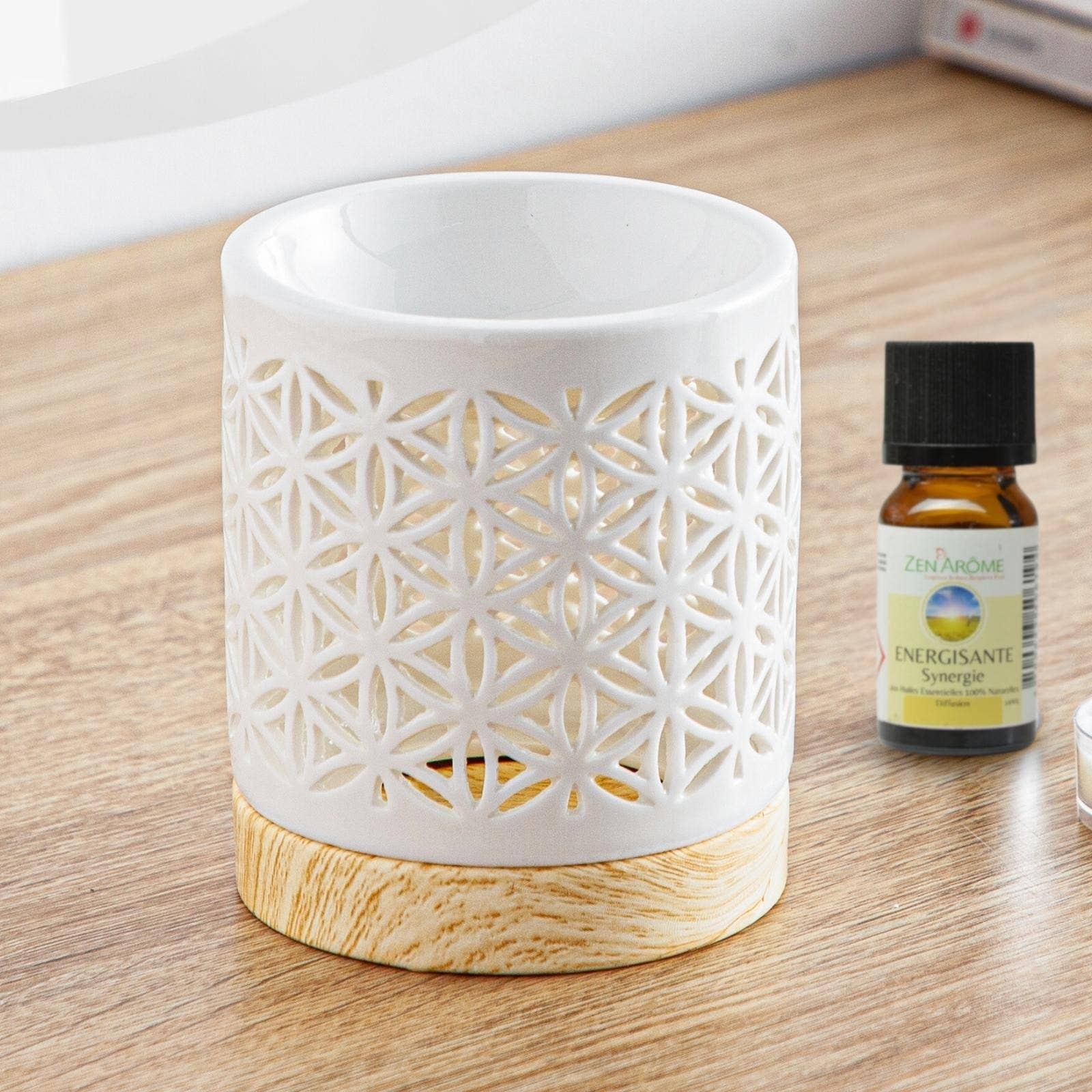 Brûle Parfum fleur de vie Flower – Brûleur en céramique