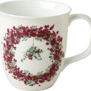 GOBELET BONE CHINA - BERRY WREATH