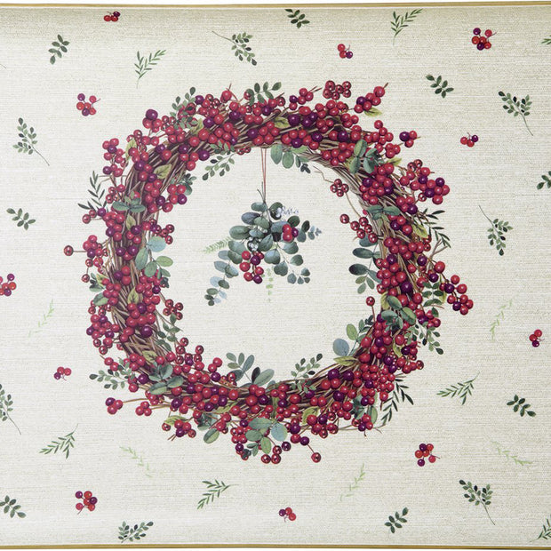 Plateau BERRY WREATH 36 X 28cm