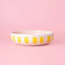 Assiette râpe à ail - Grande céramique rose - Valentina