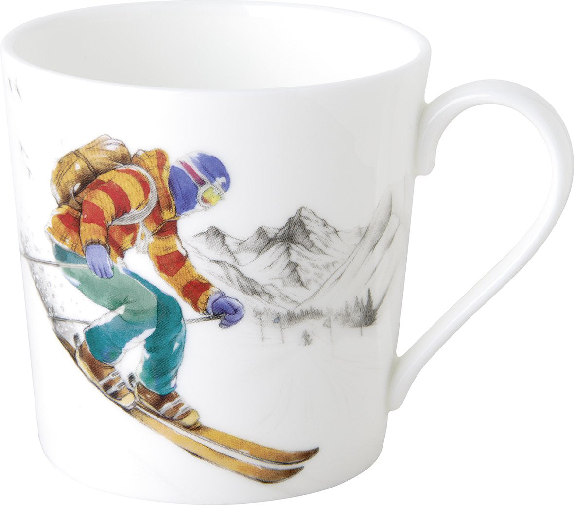 GOBELET BONE CHINA - BLACK SKI RUNS