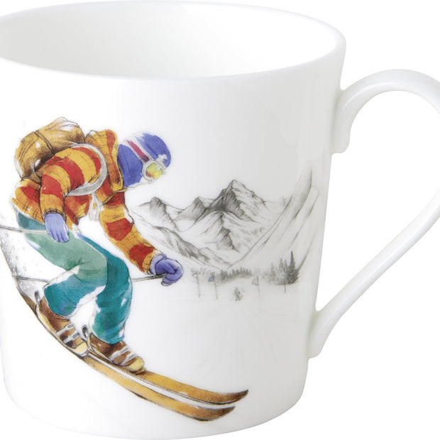 GOBELET BONE CHINA - BLACK SKI RUNS
