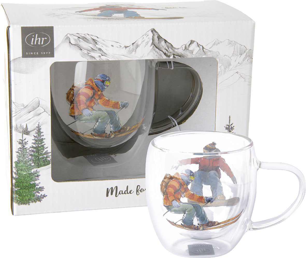 Mug double paroi BLACK SKI RUN