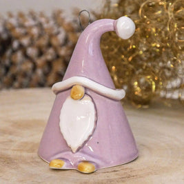 Gnome porte-bonheur | Nain de Noël (environ 8 cm) + bâton: Rouge