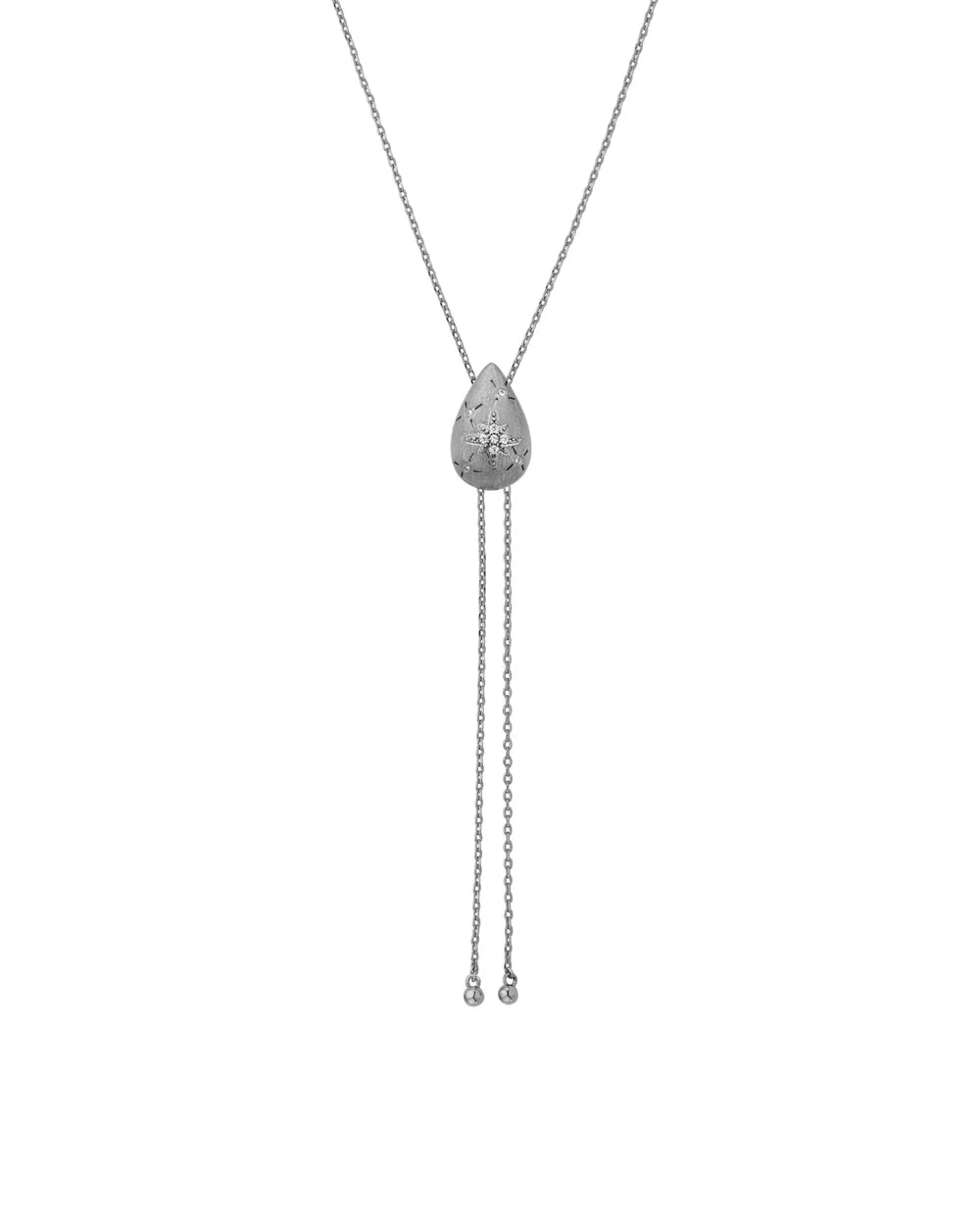 Collier - DROP BOLO ARGENT