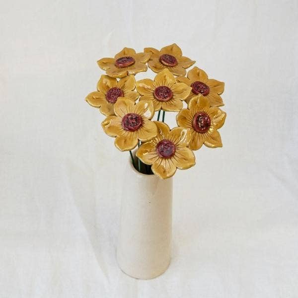 Pétunia en céramique, diamètre env. 4-4,5 cm, tige 20 cm: Pourpre