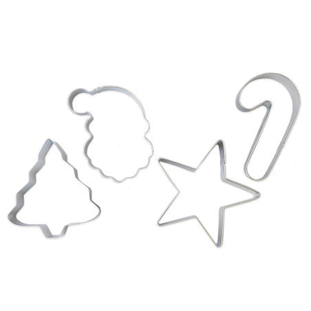 4 emporte-pièces inox Noël