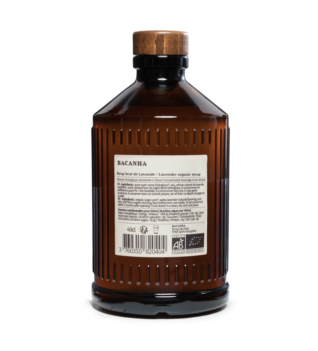 Sirop de Lavande Brut Biologique - 400 ml