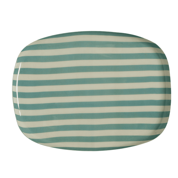 Plateau Coffee 30 cm - Rayures Emeraude