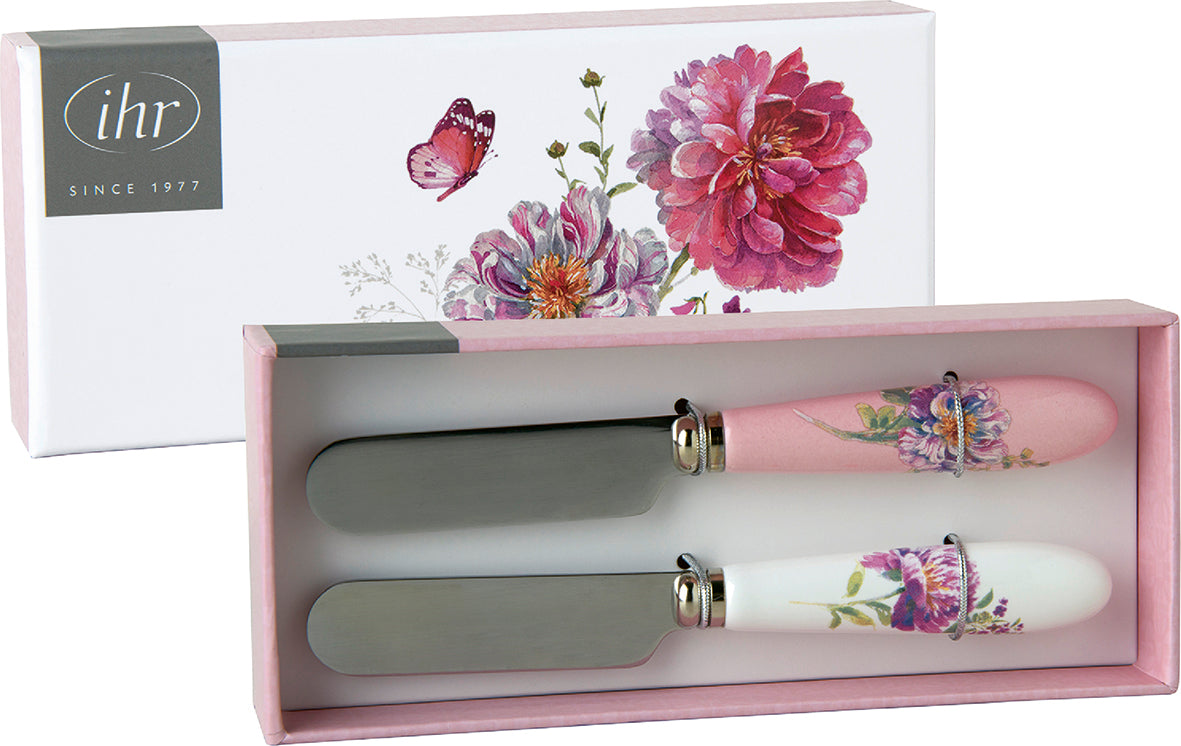 SET 2 COUTEAU BEURRE Jardin Rose