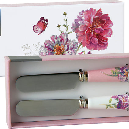 SET 2 COUTEAU BEURRE Jardin Rose