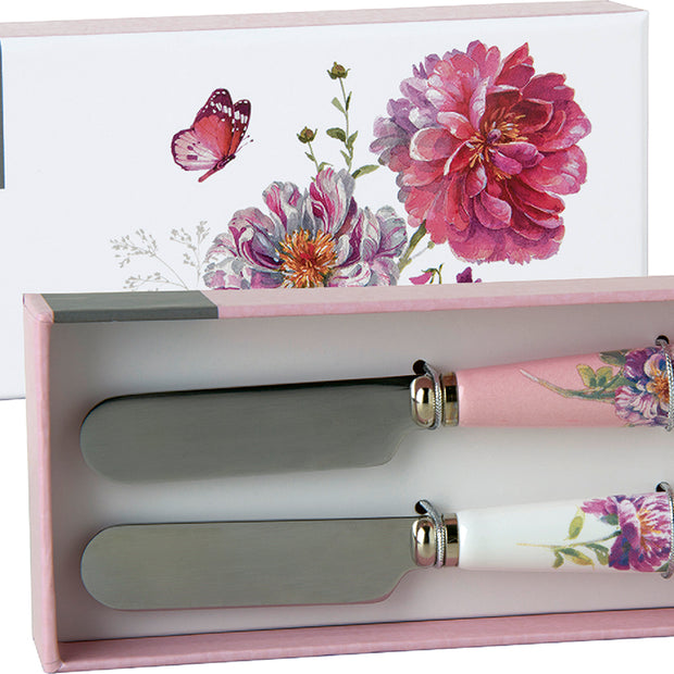 SET 2 COUTEAU BEURRE Jardin Rose