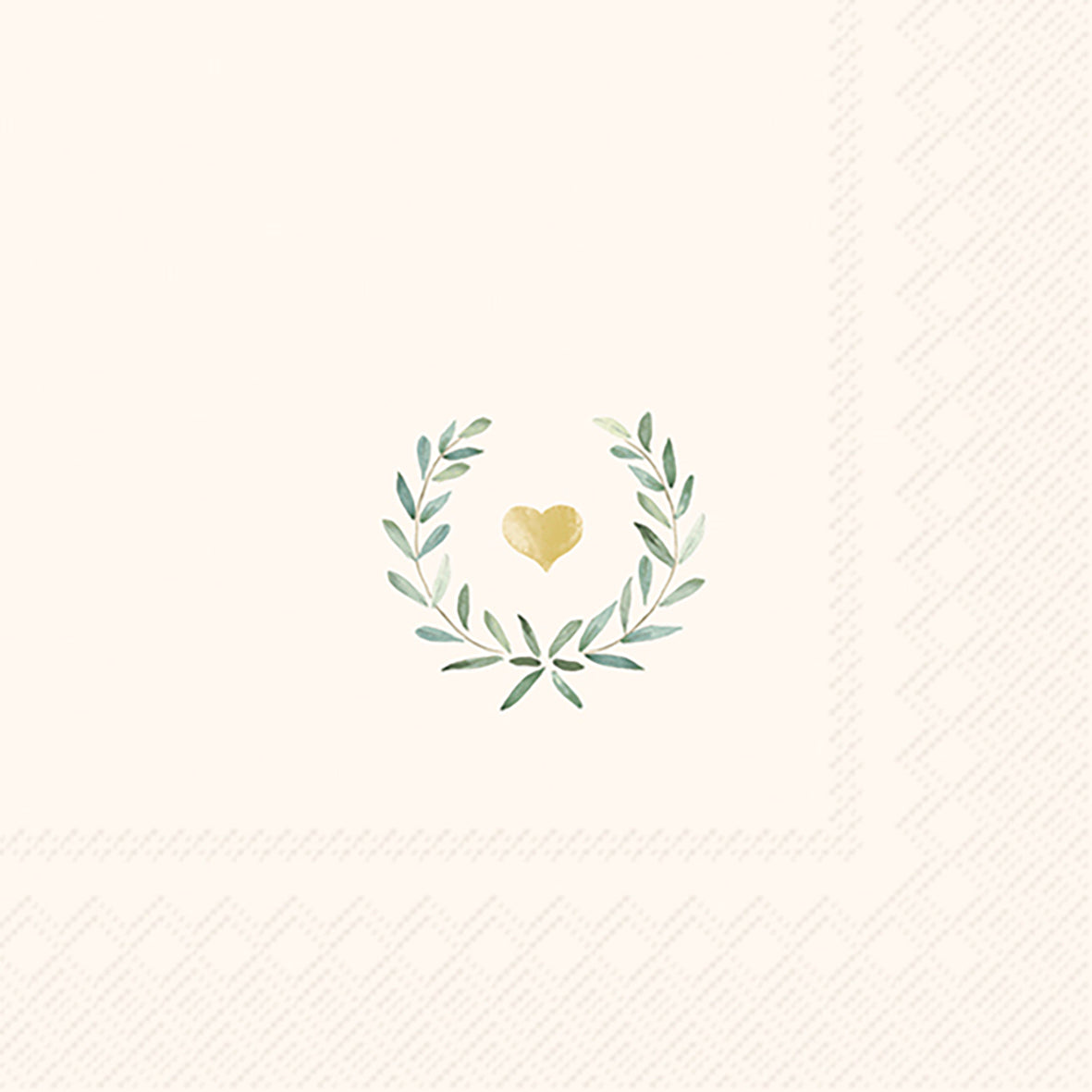 Serviettes Coeur de guirlande de Laurier