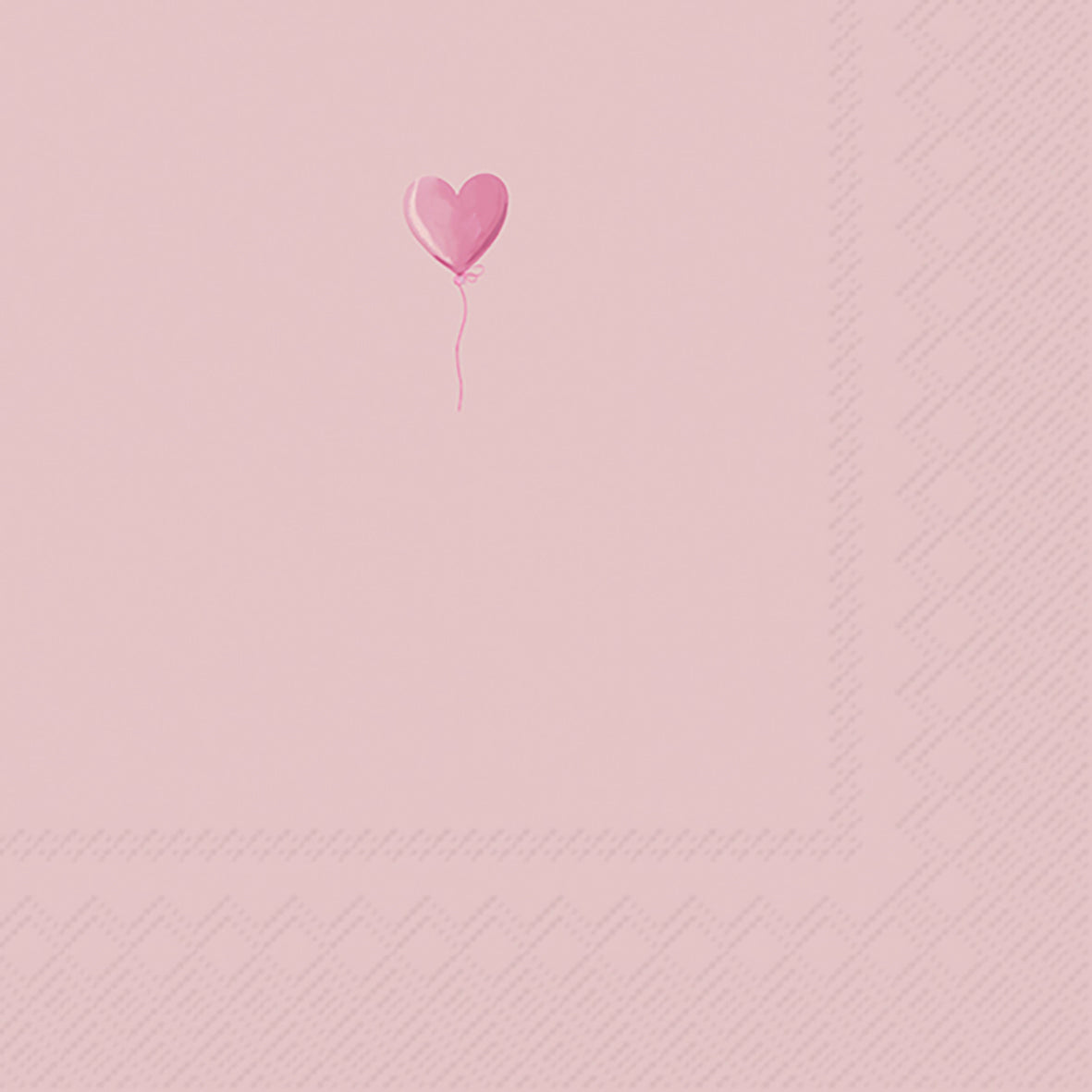 Serviettes Ballon Coeur rose