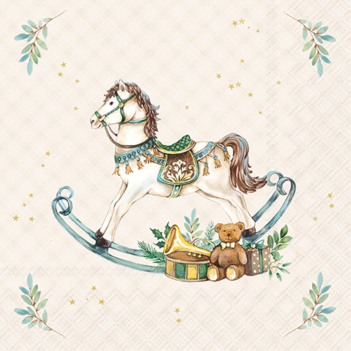 SERV. COCKTAIL CREAM - NOSTALGIC ROCKING HORSE