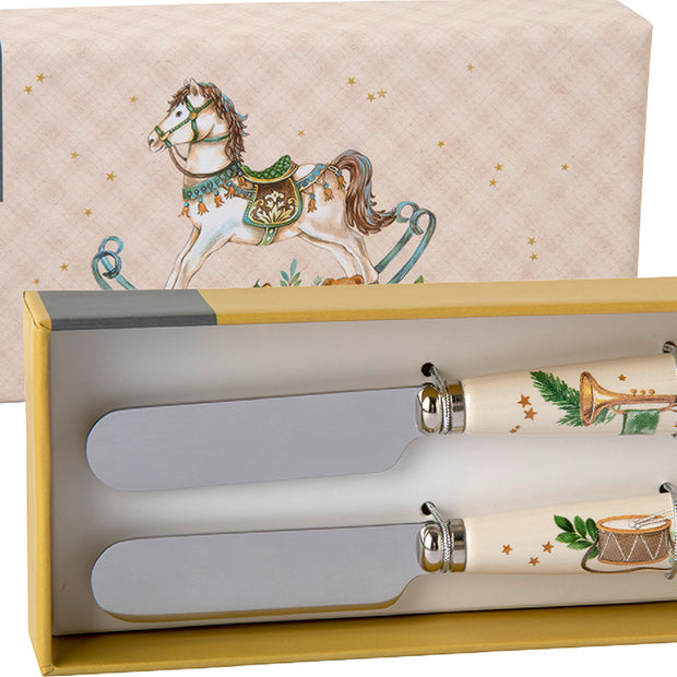 SET 2 COUTEAU BEURRE NOSTALGIC ROCKING HORSE