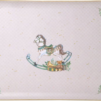 PLATEAU RECT. NOSTALGIC ROCKING HORSE