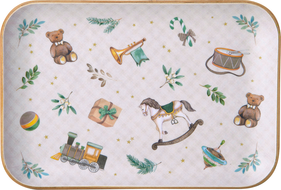 PLATEAU RECT. NOSTALGIC ROCKING HORSE