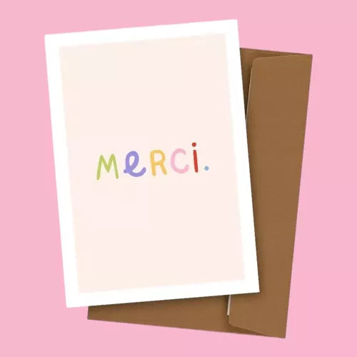 Carte postale MERCI