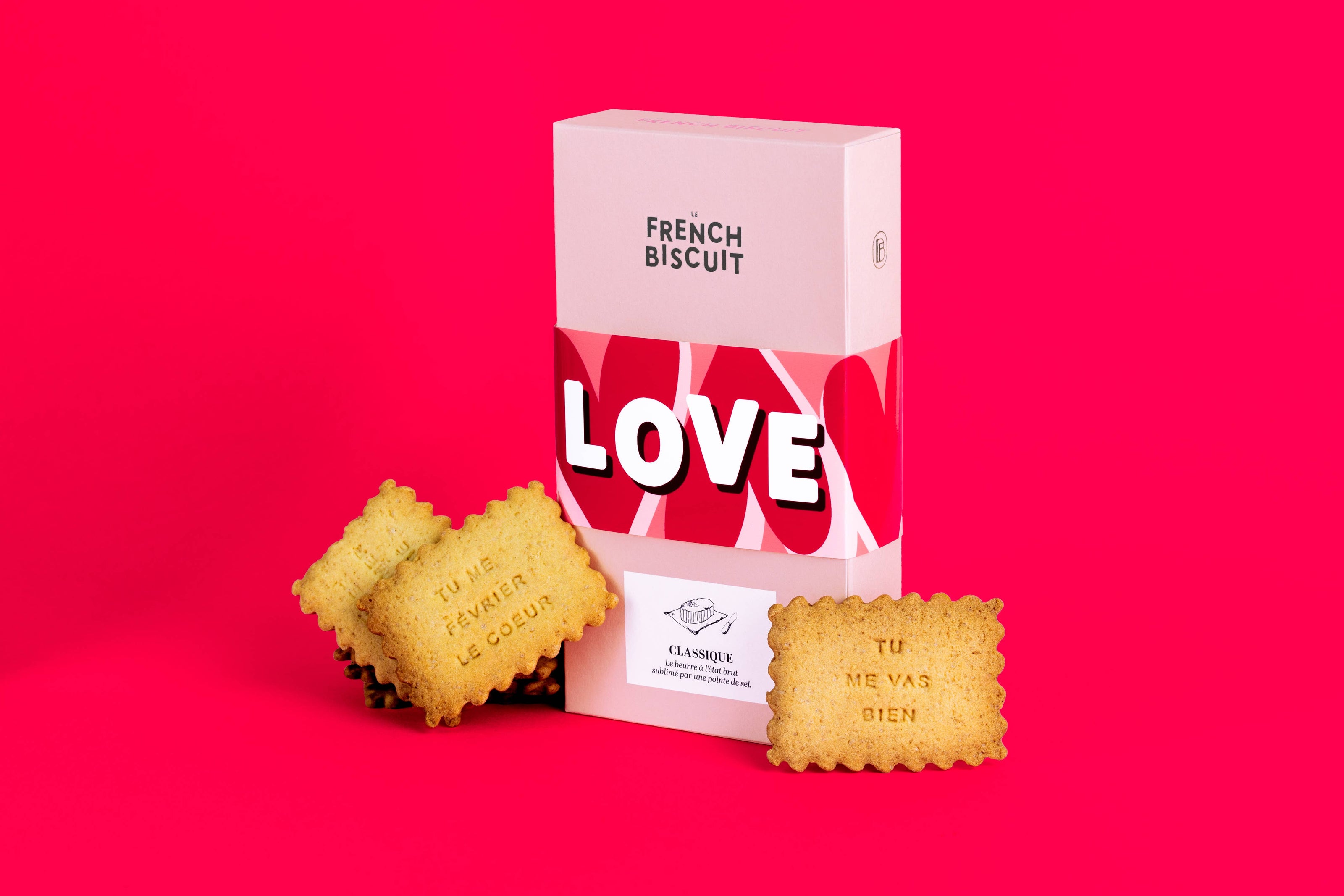 Boîte de 12 biscuits LOVE Saint Valentin