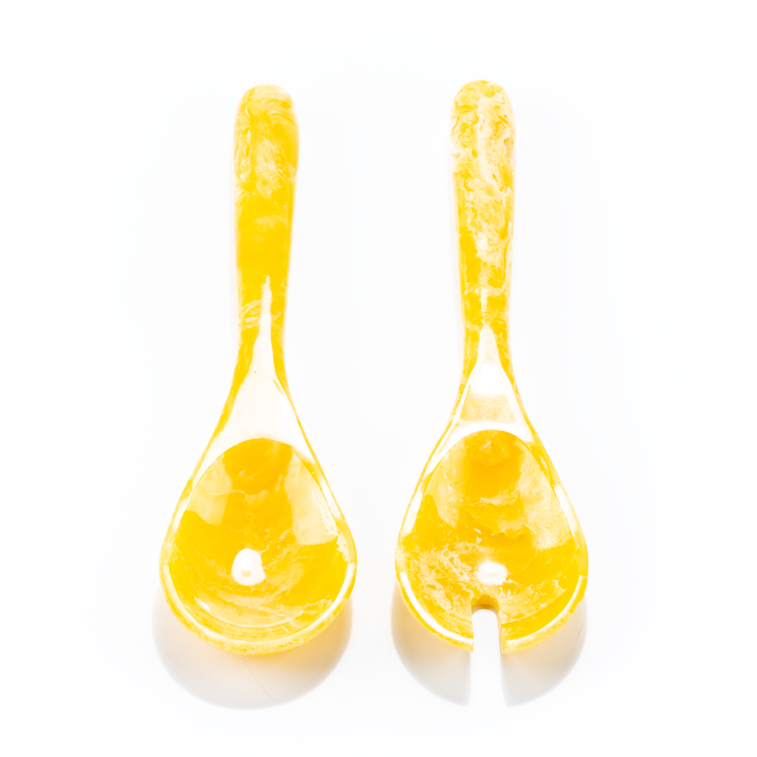 Couverts à salade | Ensemble d'ustensiles à salade | Paon | Soleil jaune