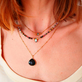 Collier Justine  Onyx Noir