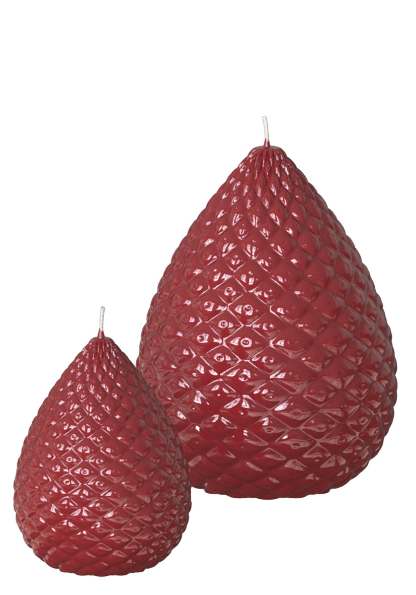 Bougie Pomme de Pin 12.5 x 16 cm Bordeaux, Engels Kerzen