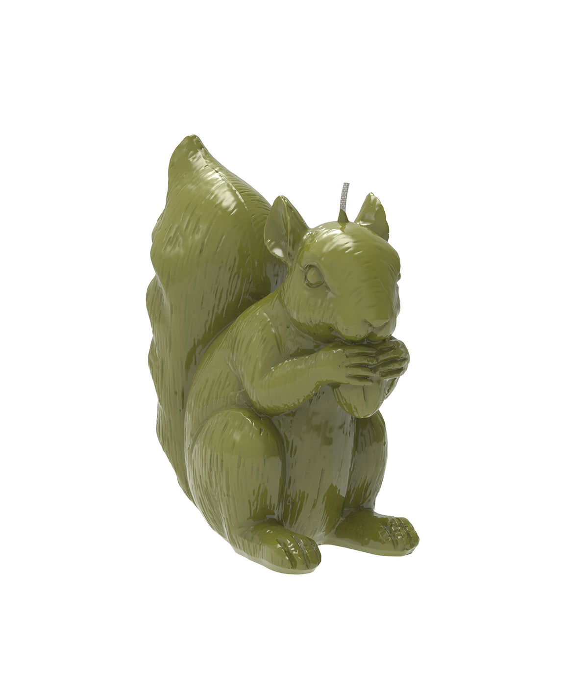 Bougie Ecureuil 12.5 x 7.5 cm Olive, Engels Kerzen