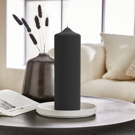 BOUGIE D 8 H 25 NOIR MAT
