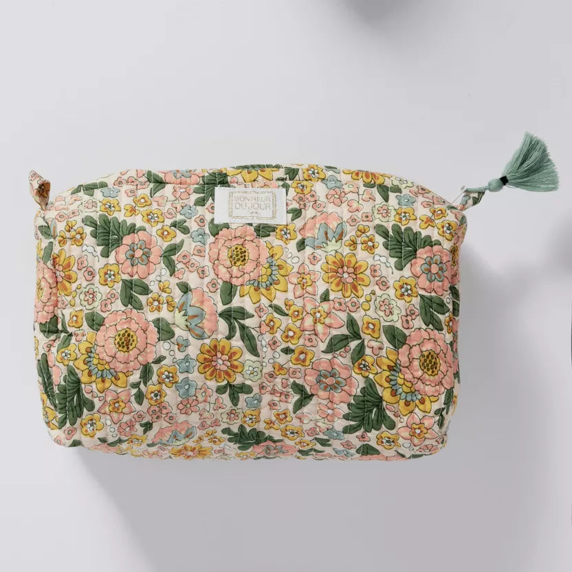 Trousse de toilette indienne INDI Amaia Rose/Corail
