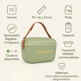 GLACIÈRE POLARBOX OLIVE 12L - GOLD