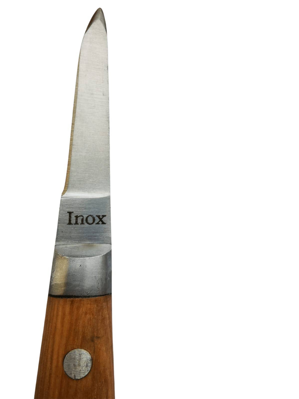 Lancette à huîtres avec manche en bois d'olivier résistante