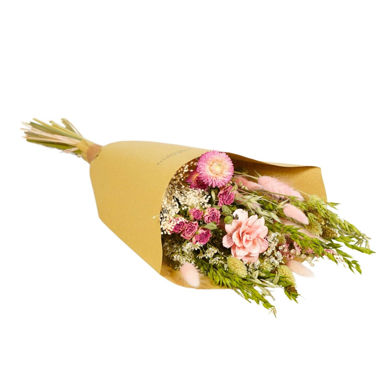 Fleurs séchées - Bouquet champêtre - Élégance rose - Favori de la fête des mères: Moyen
