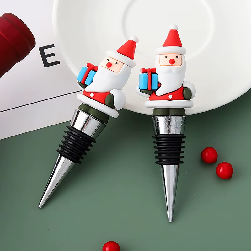 Bouchon de bouteille de Noël - Père Noël drôle - 7 modèles: Model 3