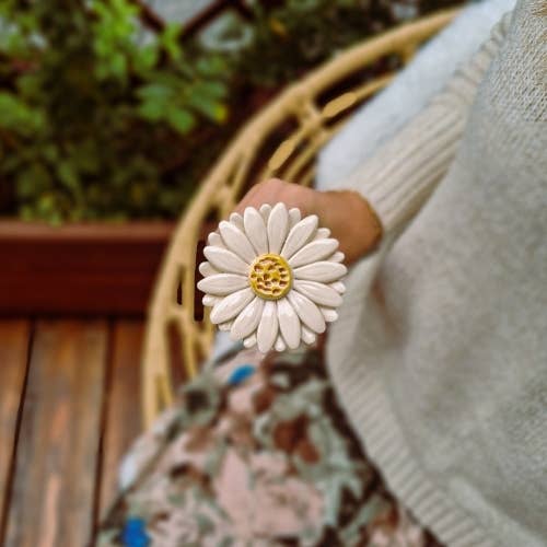 Gerbera Ø env. 5 cm | Tige de 39 cm: Blanc